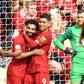 Roberto Firmino (right) teed up Mohamed Salah (centre) for Liverpool's third goal against Newcastle