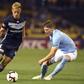 Keisuke Honda (L) made his plea to Manchester United as he is trying to find a new club in Europe after leaving Melbourne Victory