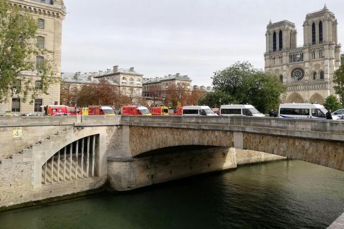 The police headquarters was cordoned off after the attack