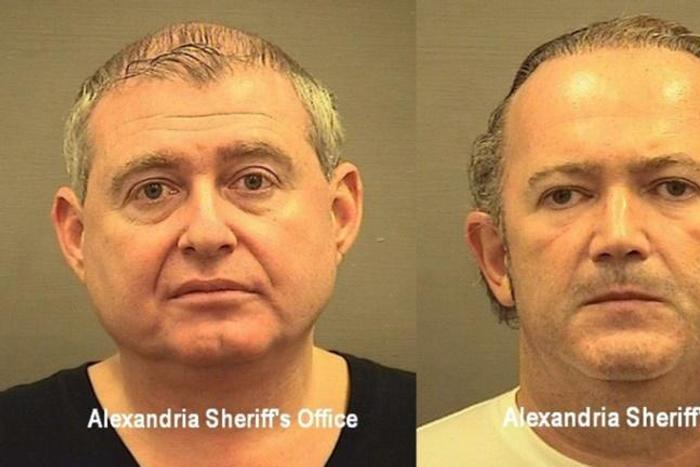 Lev Parnas (L) and Igor Fruman (R), associates of US President Donald Trump's lawyer Rudy Giuliani, have been arrested on campaign finance charges