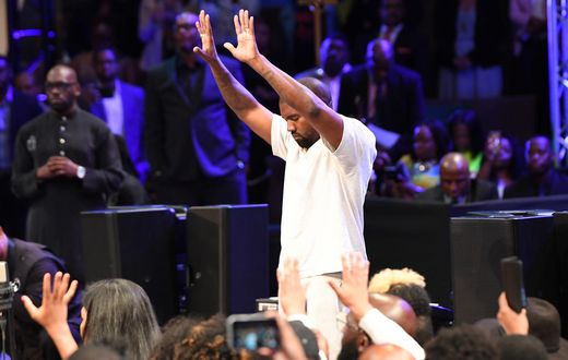 Kanye West at church