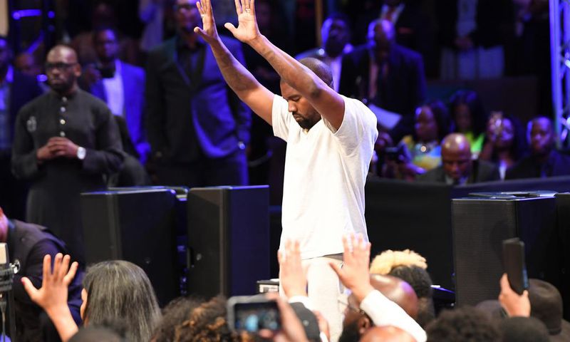 Kanye West at church