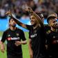 Carlos Vela celebrates his second goal for Los Angeles FC in a 5-3 victory over the Los Angeles Galaxy in the MLS Cup playoffs