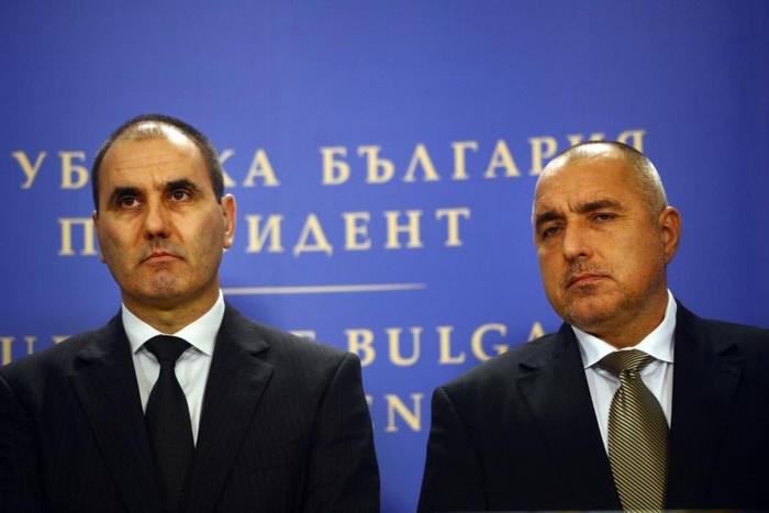Tsvetan Tsvetanov (L, pictured February 2013) has been a powerful figure within Bulgaria's ruling GERB party since its formation in December 2006 and is widely seen as the right-hand man of conservative premier Boyko Borisov (R)