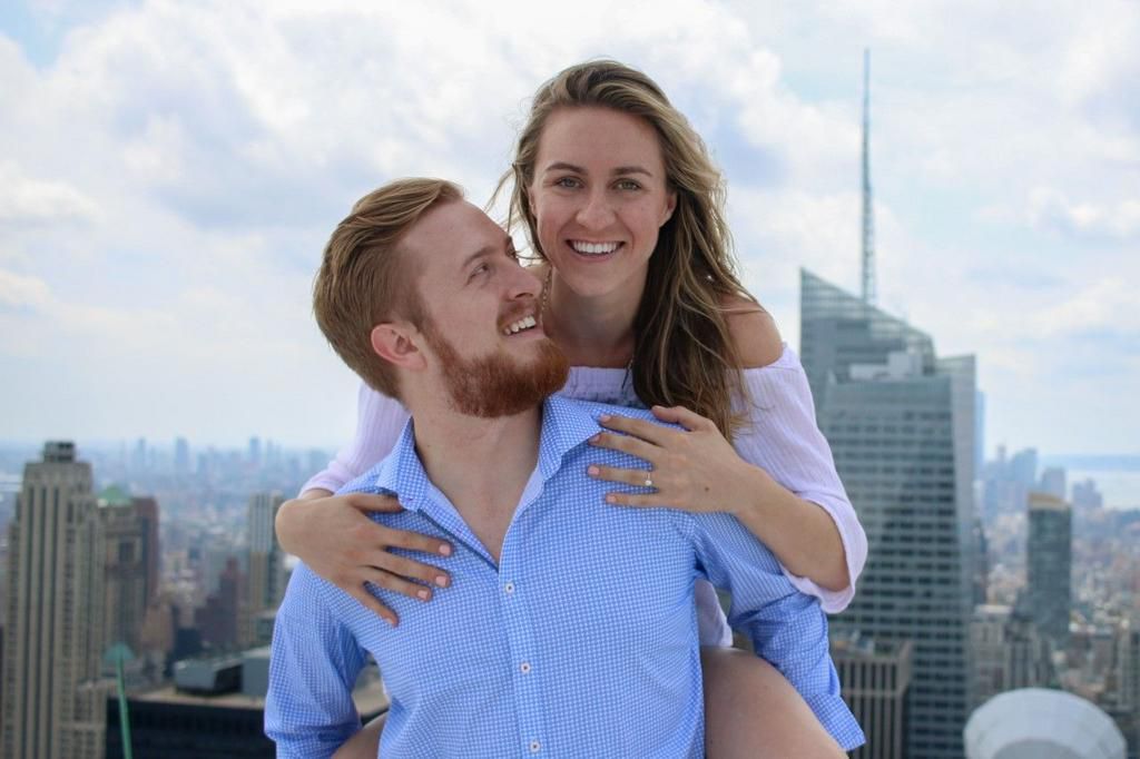 Jenna with her husband.