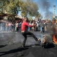 Angry protesters looted alleged foreign-owned shops in Johannesburg in a new wave of violence