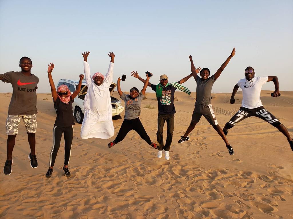 2019 NSMQ champions having fun in Dubai