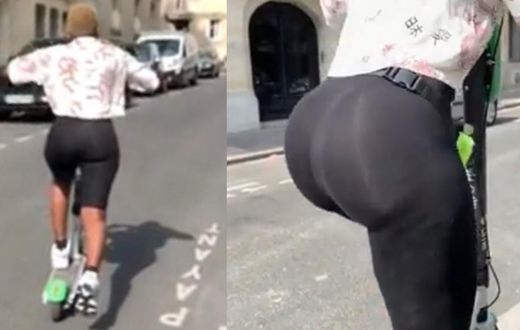 Fella Makafui scooting
