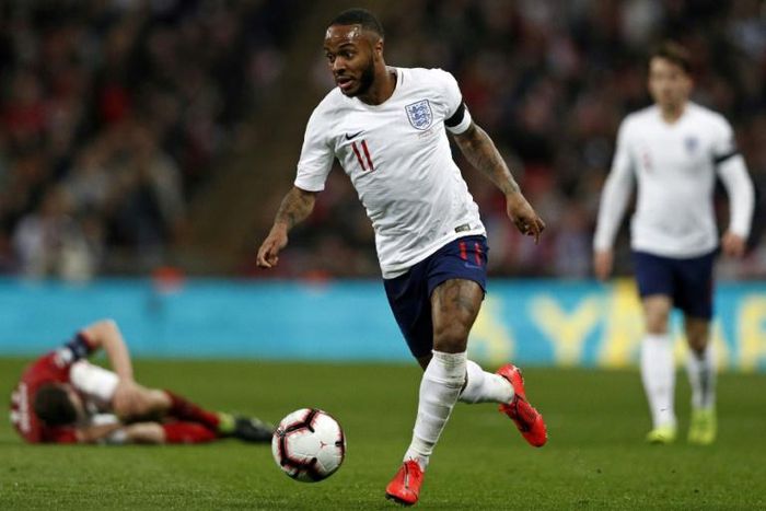 England's Raheem Sterling hit a hat-trick in the rout of the Czech Replublic