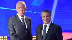 Conservative law professor Kais Saied (L) and business tycoon Nabil Karoui (R) go head-to-head in Tunisia's runoff presidential election