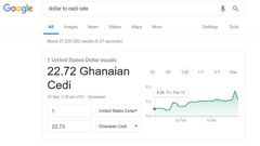 Google dollar rate glitch