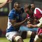 Namibia scrum-half Eugene Jantjies (R) playing against Georgia in the 2015 Rugby World Cup in England