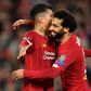 Mohamed Salah (right) came to the rescue with the winner in a 4-3 victory over Salzburg
