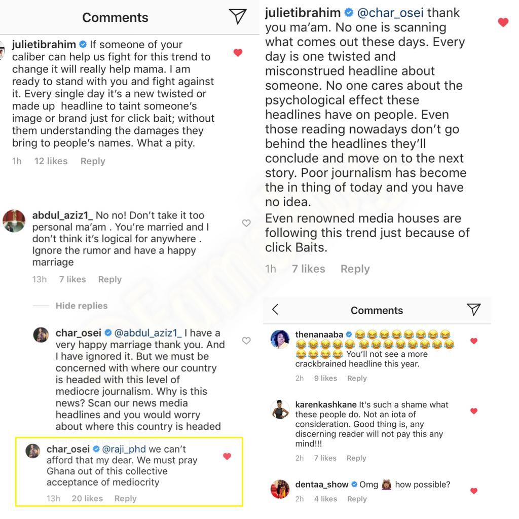 Charlotte Osei's comments