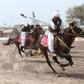 The cavalry sport of tent-pegging requires a mounted horseman to pierce and pick up a peg from the ground at a full gallop
