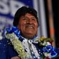 Bolivian President Evo Morales, pictured October 19, 2019, declared victory in a disputed election