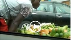 Video captures fruit vendor making incantations and spitting on the fruits for quick sale