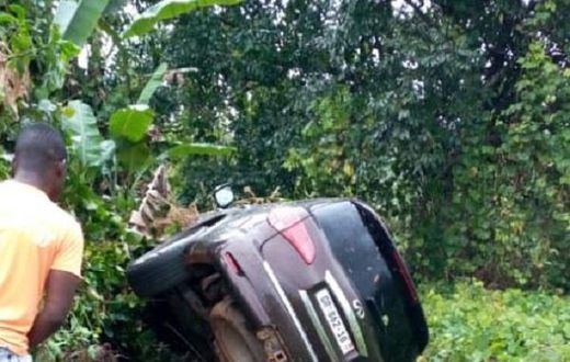 The vehicle the Eastern regional secretary of the NPP was travelling in
