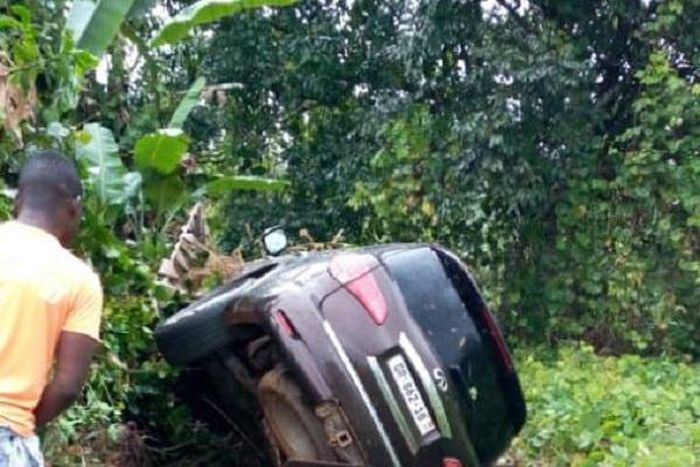 The vehicle the Eastern regional secretary of the NPP was travelling in