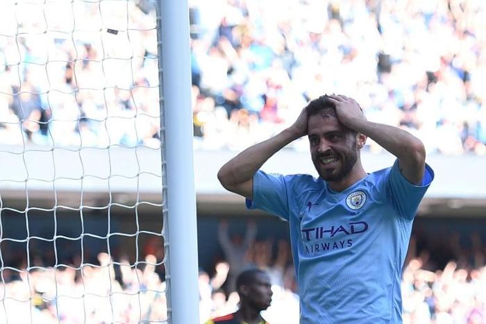 Manchester City midfielder Bernardo Silva scored a hat-trick in his side's 8-0 win against Watford