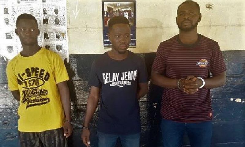 From left Enoch Fianco, Ishmael Ahenkorang and lsaac Adusei Boadi