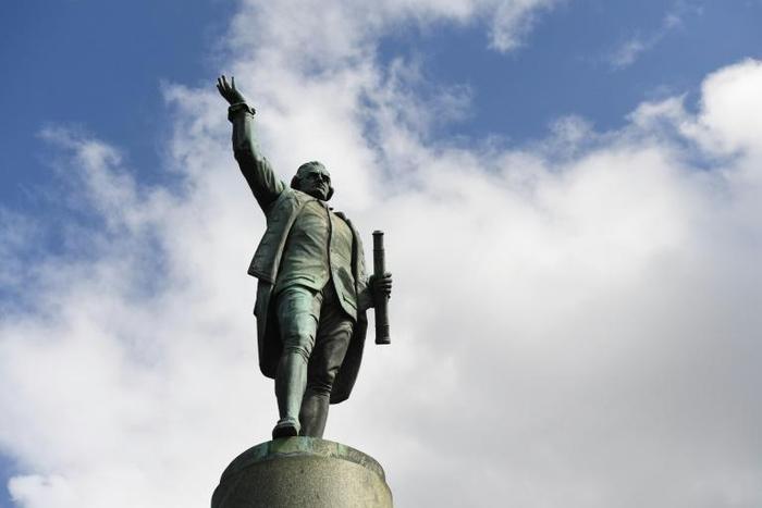 A statue of Captain Cook stands in Sydney's Hyde Park
