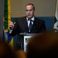 Brazil's National Petroleum Agency (ANP) Director-General Decio Oddone speaks during government auction for offshore oil fields