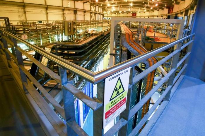 The synchrotron experimental area at the Diamond Light Source in Didcot, west of London, which will be used to help decipher Roman-era scrolls carbonised by the eruption of Moutn Vesusvius nearly 2,000 years ago