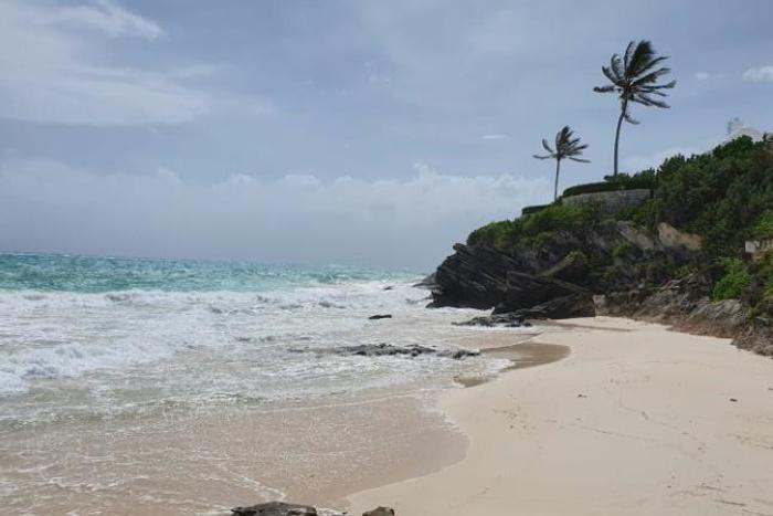 Residents of Bermuda prepared for the arrival of Hurricane Humberto -- seen here is Grape Bay Beach in Paget, not far from the capital Hamilton