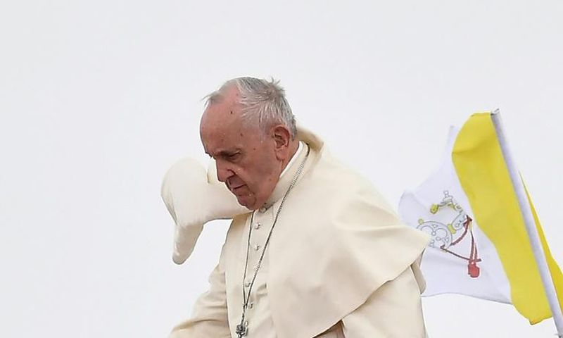 Le pape François en visite à l'île Maurice, le 9 septembre 2019