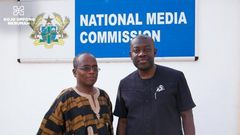 Yaw Boadu-Ayeboafoh with Information Minister Kojo Oppong-Nkrumah