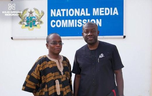 Yaw Boadu-Ayeboafoh with Information Minister Kojo Oppong-Nkrumah