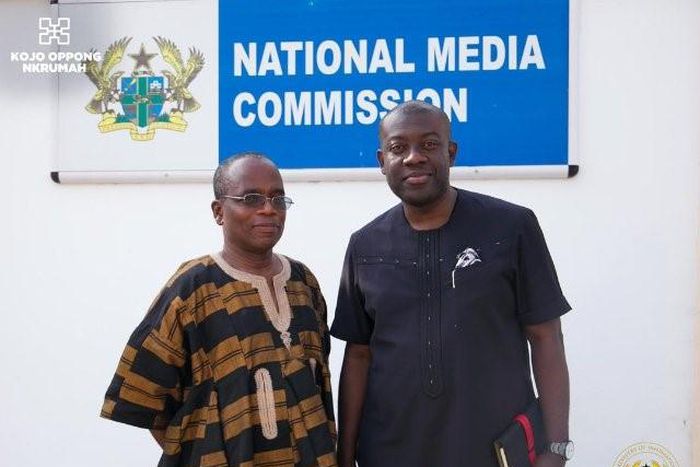 Yaw Boadu-Ayeboafoh with Information Minister Kojo Oppong-Nkrumah