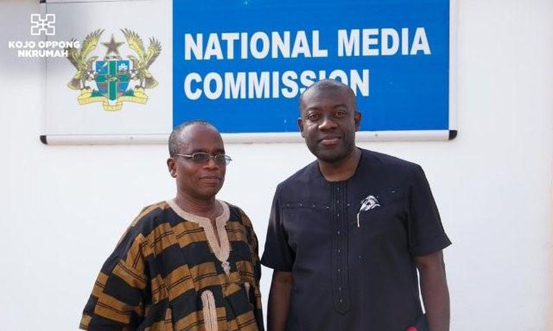 Yaw Boadu-Ayeboafoh with Information Minister Kojo Oppong-Nkrumah