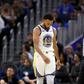 Stephen Curry and head coach Steve Kerr react as the Warriors slump to a heavy season-opening defeat against the Los Angeles Clippers