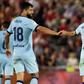 Joao Felix (right) scored Atletico Madrid's second goal in a 2-0 win over Real Mallorca on Wednesday