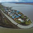 The village of Kivalina in Alaska, one of the coastal communities threatened by rising sea levels