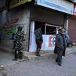 Indian troops on patrol in Srinagar in Kashmir