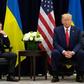 Accusations US President Donald Trump pressured Ukrainian President Volodymyr Zelensky (L) have triggered an impeachment probe