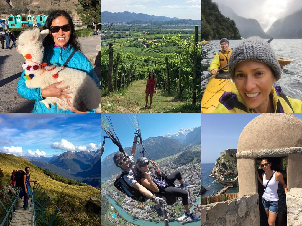 Williams visits Peru, Switzerland, Italy, and other spots on her solo adventure around the world.