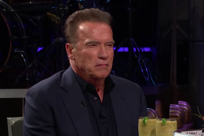 Watch Arnold Schwarzeneggar Eat Turkey Testicles
