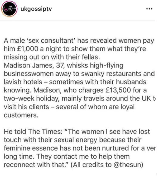 Outrage as male sex workers are referred to as “sex consultants”, while females are called prostitutes