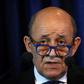 French Foreign Minister Jean-Yves Le Drian, seen here in October 2019, had proposed a meeting of the coalition to defeat the Islamic State group as the United States announced the pullout of troops from Syria