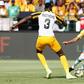 Uruguayan Gaston Sirino (R) scored twice for Mamelodi Sundowns in a South African League Cup quarter-final victory over Chippa United Sunday