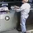 Armed robber robs fuel station’s supermarket, uses part of the loot to pay for fuel (video)