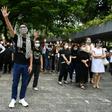 Hundreds rallied in the commercial district to oppose the proposed law