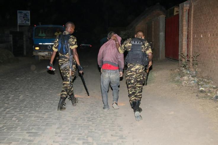 Police intervened after the company called to report stone-throwing