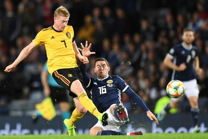 Kevin De Bruyne scored and made three other goals in Belgium's thrashing of Scotland