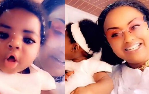 Nana AmaMcBrown and her baby