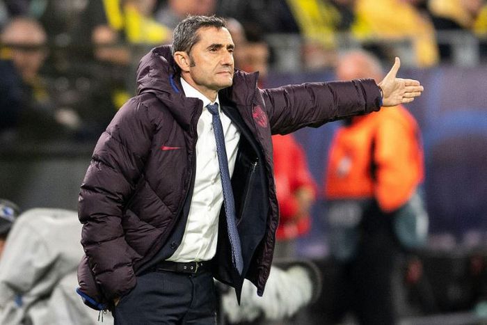 Barcelona's Spanish coach Ernesto Valverde wants six points from the next two Liga games